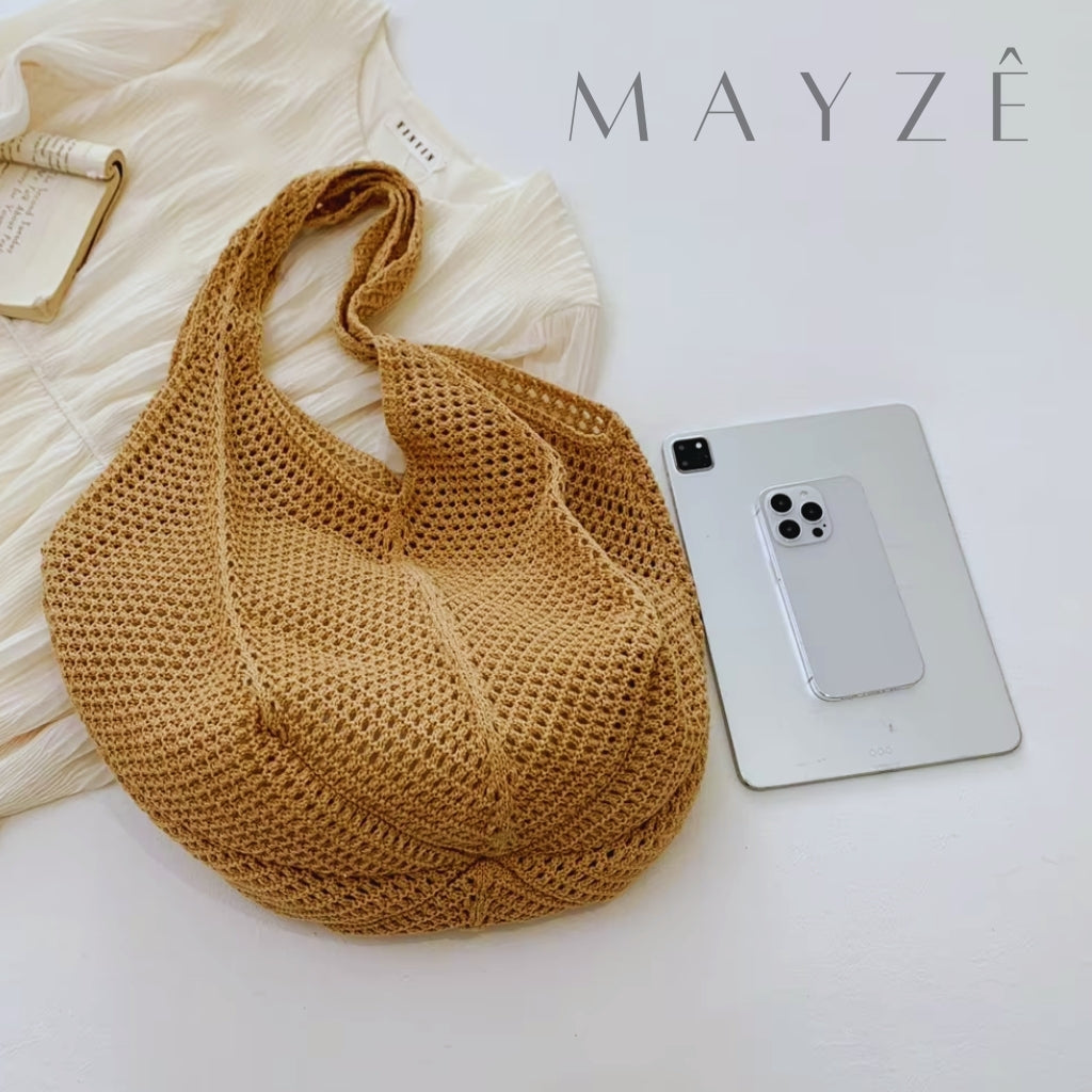 Bolsa Feminina Tricot Hazel, Loja Mayzê, Bolsa Hazel, bolsa de palha, bolsa de verão, bolsa da moda, bolsa de praia, bolsa grande, bolsa espaçosa, bolsa tote bag, bolsa moda praia, loja mayze, bolsa em promoção, bolsa de verão, www.lojamayze.com.br,www.lojamayze.com