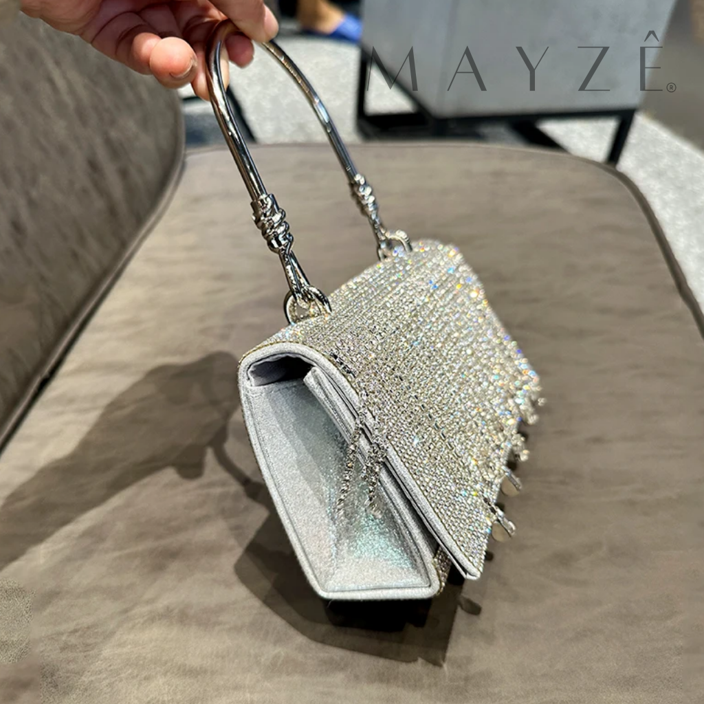 Loja Mayzê, Bolsa Jussara, bolsa de festa, bolsa elegante, bolsa de luxo, bolsa brilhosa, bolsa de grife, bolsa elegante, bolsa feminina, bolsa em promoção, bolsa para casamento,  mayzê, mayze