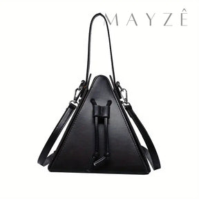 Loja Mayzê, Bolsa Melinda, bolsa geométrica, bolsa triângulo, bolsa triangular, bolsa de couro, bolsa em promoção, bolsa de festa, bolsa chique, bolsa de grife, bolsa em alta, mayzê, mayze