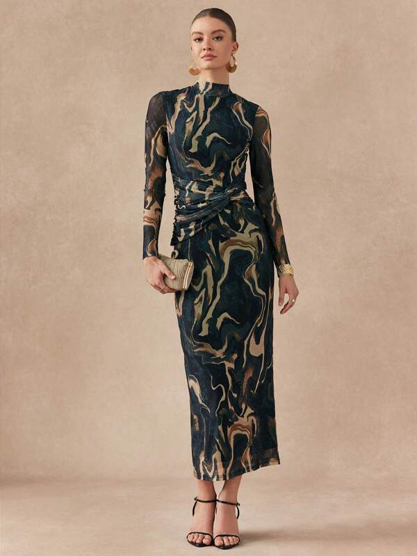 Vestido Longo Casual Feminino Flots, www.lojamayze.com.br, www.lojamayze.com