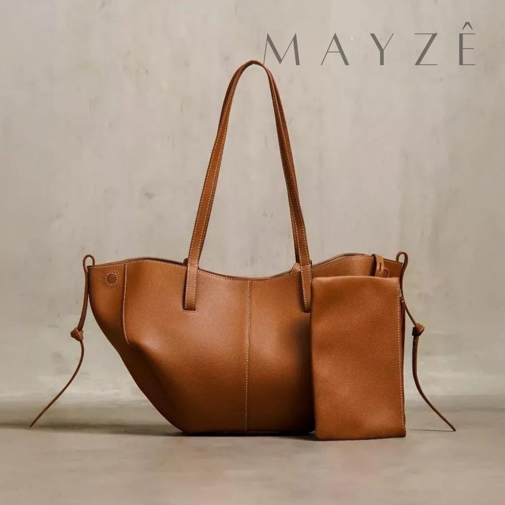 Bolsa Tote Feminina Elegância Charlize, Loja Mayzê, Bolsa Charlize, bolsa grande, bolsa espaçosa, bolsa elegante, bolsa de couro legítimo, bolsa de couro, bolsa tote bag, polene, bolsa de luxo, bolsa de grife, bolsa em promoção, mayze, mayzê