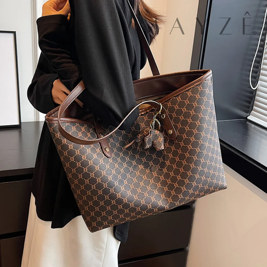 Bolsa Grande Tote Talita, Loja Mayzê, Bolsa Talita, bolsa grande, bolsa de rouro pu, bolsa de ombro, bolsa bonita, bolsa elegante, bolsa barata, bolsa com chaveiro