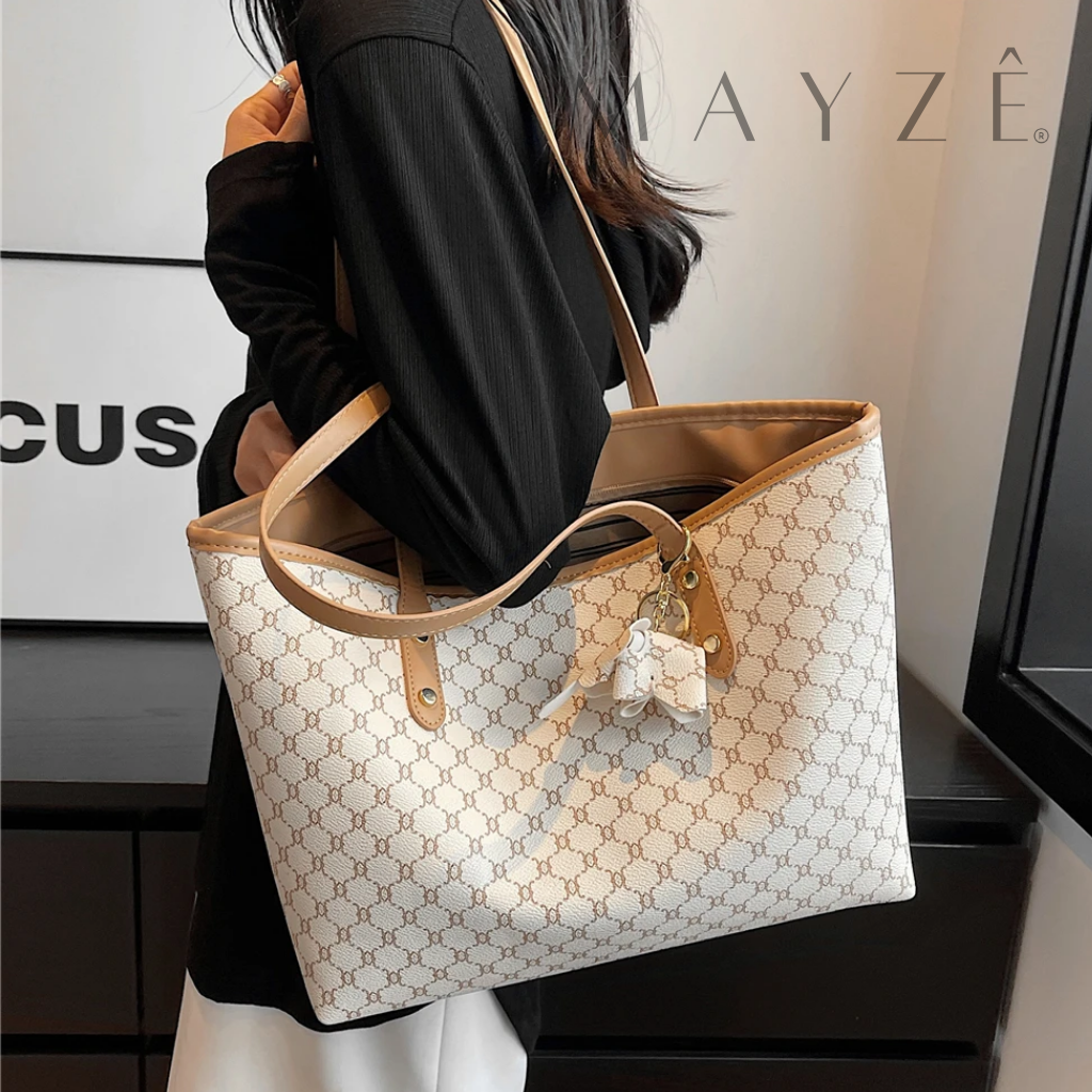 Loja Mayzê, Bolsa Talita, bolsa grande, bolsa de rouro pu, bolsa de ombro, bolsa bonita, bolsa elegante, bolsa barata, bolsa com chaveiro