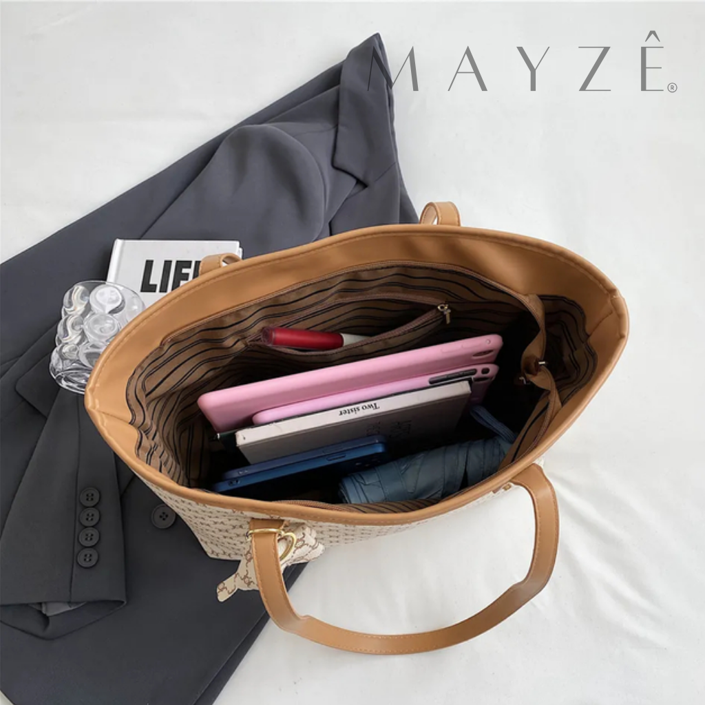 Loja Mayzê, Bolsa Talita, bolsa grande, bolsa de rouro pu, bolsa de ombro, bolsa bonita, bolsa elegante, bolsa barata, bolsa com chaveiro