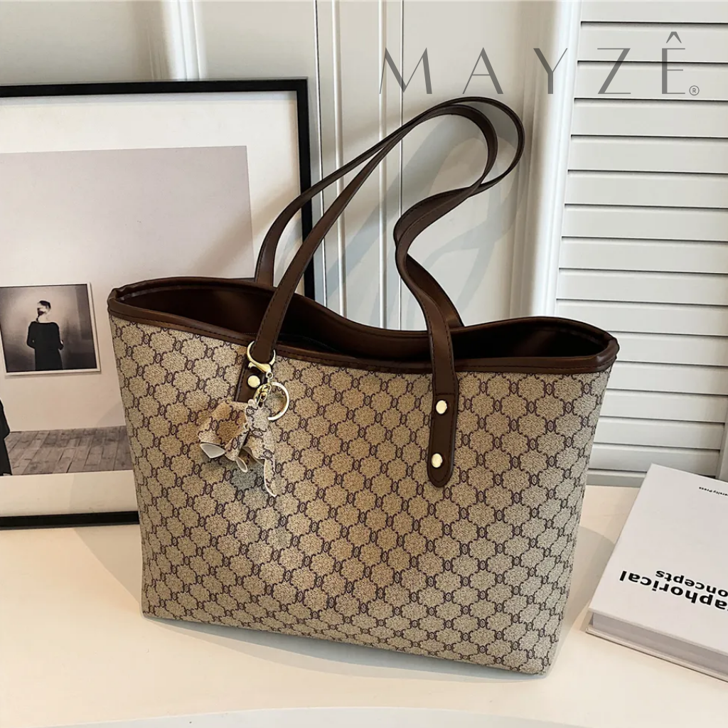 Loja Mayzê, Bolsa Talita, bolsa grande, bolsa de rouro pu, bolsa de ombro, bolsa bonita, bolsa elegante, bolsa barata, bolsa com chaveiro