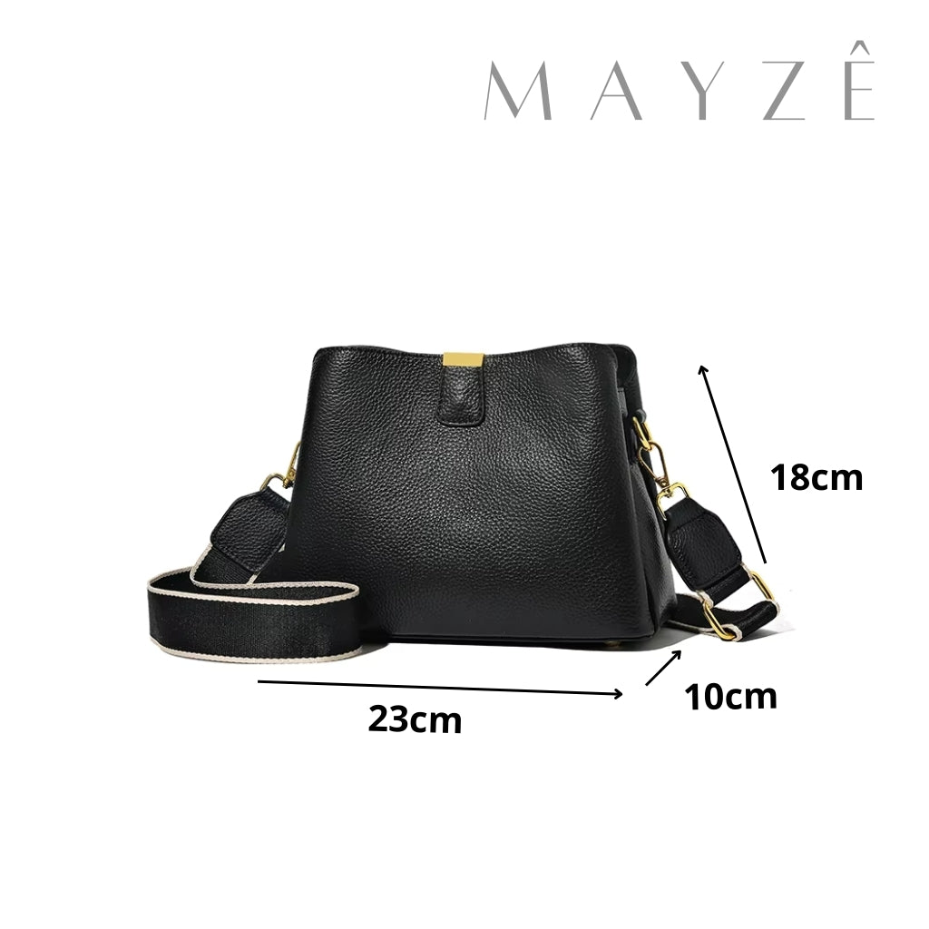 Bolsa Couro Legítimo Bucket Luna, Bolsa de courolegítimo, bolsa de couro, bolsa luna, loja mayzê, mayzê, bolsas em alta, bolsa tiracolo, bolsa de couro genuíno, bolsa para o dia a dia