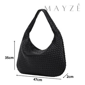 Loja Mayzê, Bolsa de ombro grande anne, bolsa grande, bolsa de ombro, bolsa trançada, bolsa da moda, bolsa do tiktok, bolsa elegante, bolsa bottega veneta, bolsa em promoção, bolsa de luxo, bolsa em alta, bolsa erika.