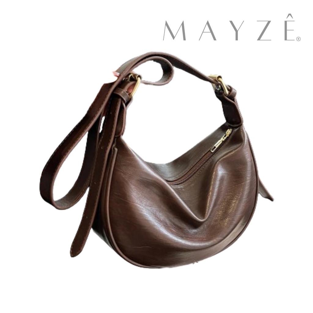 Loja Mayzê, Bolsa Vanessa, Bolsa de couro, bolsa chique, bolsa elegante, bolsa vintage, bolsa versátil, bolsa espaçosa, bolsa tiracolo, bolsa em promoção. loja mayze