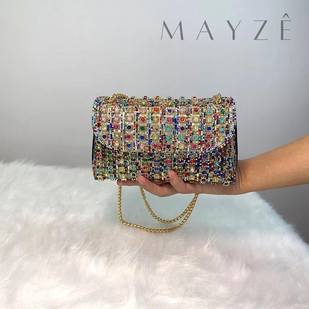 Loja Mayzê, Bolsa Denise, bolsa de festa, bolsa elegante, bolsa de luxo, bolsa brilhosa, bolsa de grife, bolsa elegante, bolsa feminina, bolsa em promoção, bolsa para casamento,  mayzê, mayze