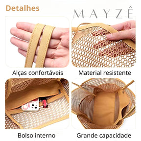 Bolsa de Praia Grande Janaína, Loja Mayzê, Bolsa Janaína, bolsa de palha, bolsa de verão, bolsa da moda, bolsa de praia, bolsa grande, bolsa espaçosa, bolsa tote bag, bolsa moda praia, loja mayze, bolsa em promoção, bolsa de verão, www.lojamayze.com.br,www.lojamayze.com