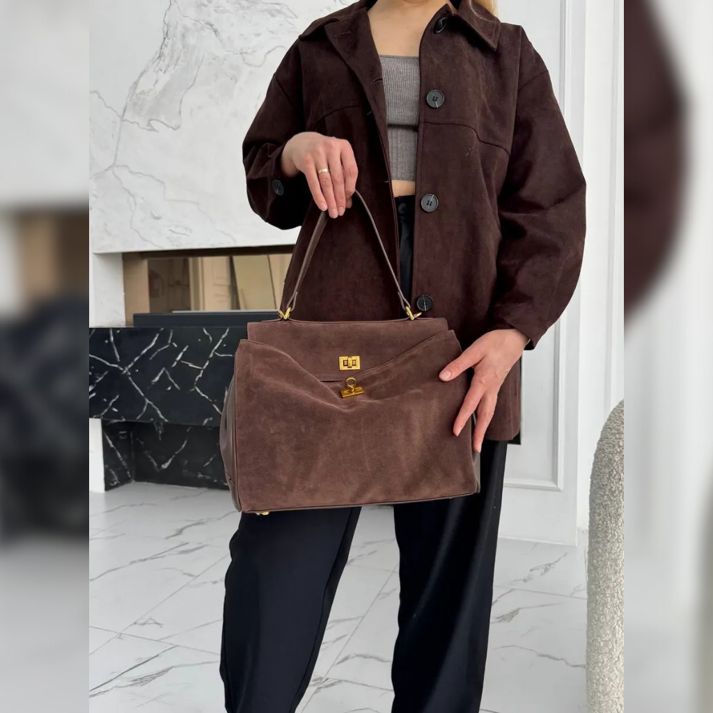 Bolsa Média Tote Camurça Renée, Loja Mayzê, camurça, bolsa de camurça mayze, lojamayze.com, lojamayze.com.br