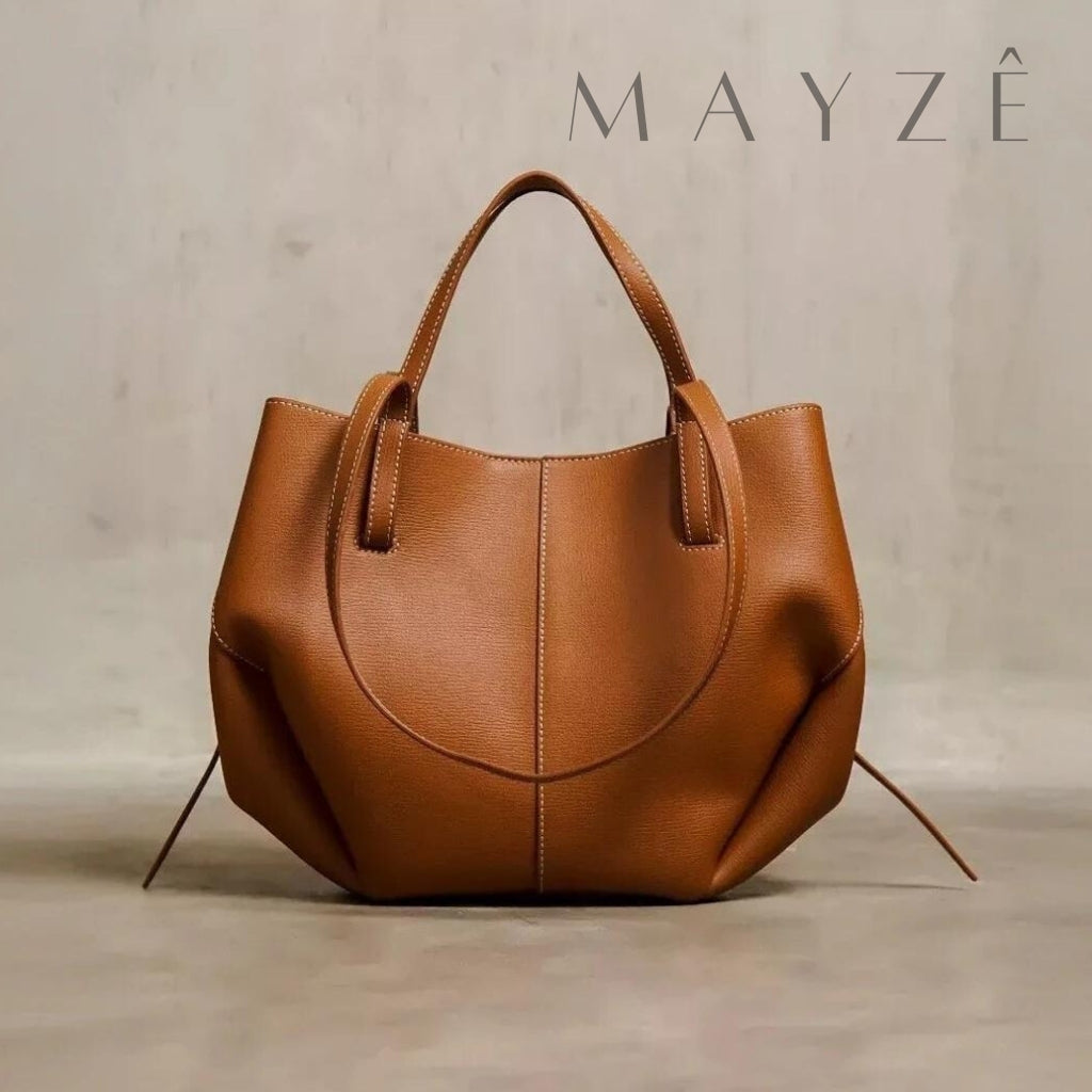 Bolsa Tote Feminina Elegância Charlize, Loja Mayzê, Bolsa Charlize, bolsa grande, bolsa espaçosa, bolsa elegante, bolsa de couro legítimo, bolsa de couro, bolsa tote bag, polene, bolsa de luxo, bolsa de grife, bolsa em promoção, mayze, mayzê