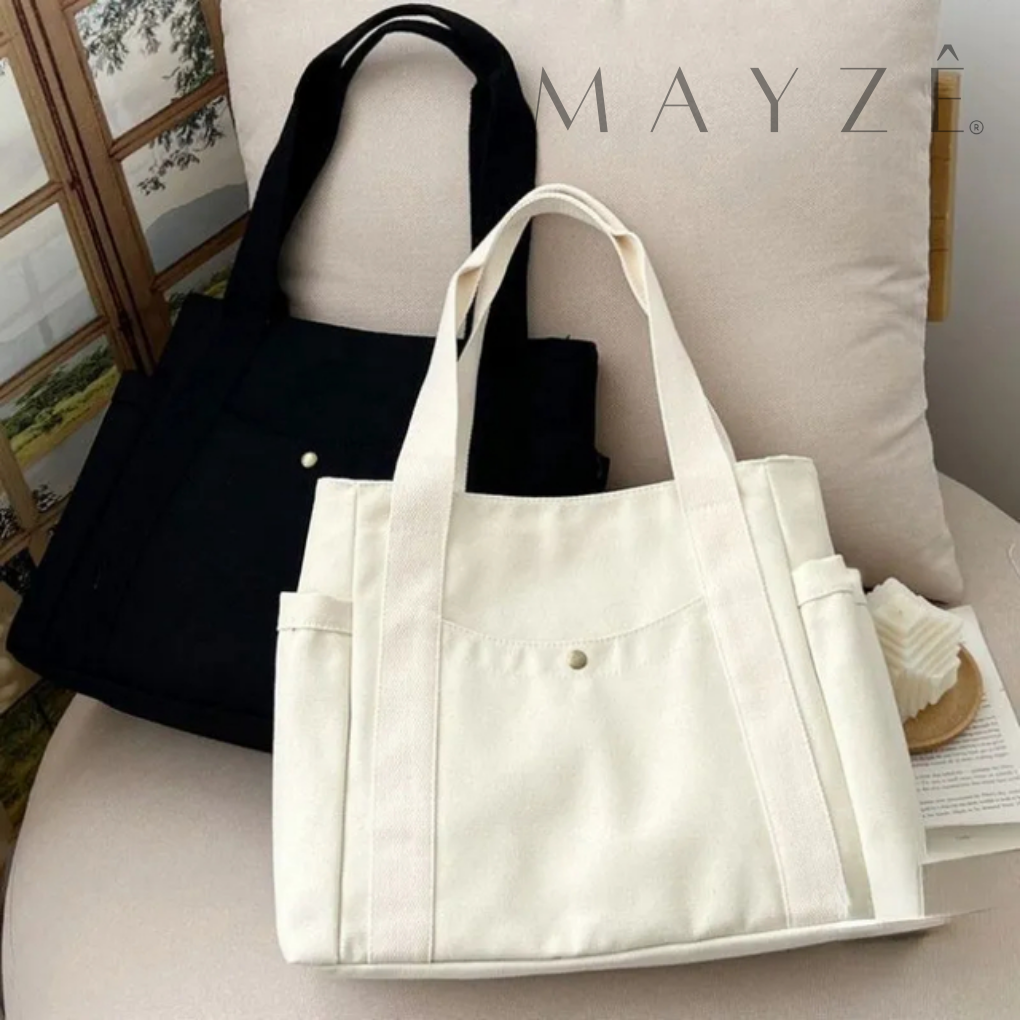 Loja Mayzê, Bolsa Tais, bolsa grande, bolsa espaçosa, bolsa tote, tote bag, bolsa útil, bolsa de faculdade, bolsa versátil, bolsa de mercado, bolsa clean, bolsa em promoção