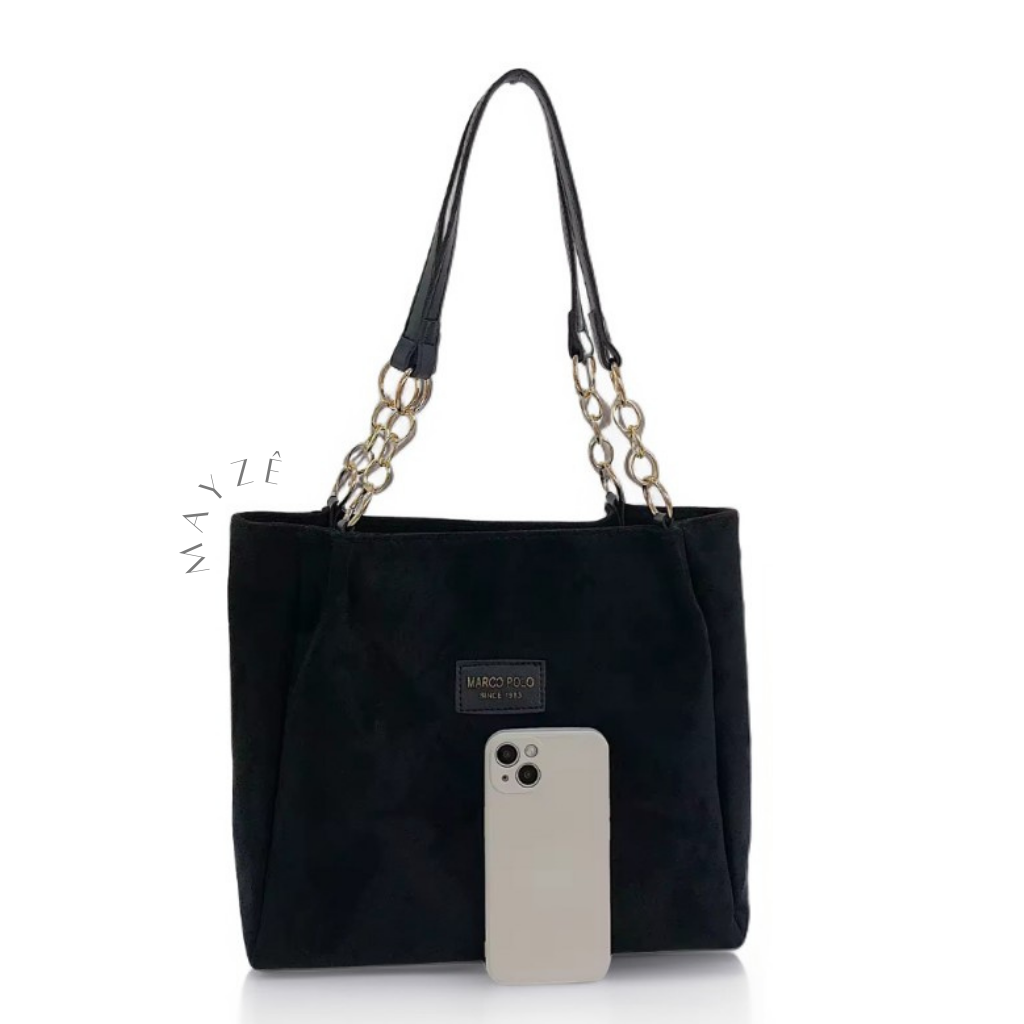 Bolsa Camurça Noir Tarsila,Loja Mayzê, Bolsa Noir Tarsila, bolsa grande, bolsa tote bag, bolsa espaçosa, bolsa feminina, tote bag, loja mayze, bolsa do dia a dia, Bolsa de Camurça, www.lojamayze.com.br, www.lojamayze.com
