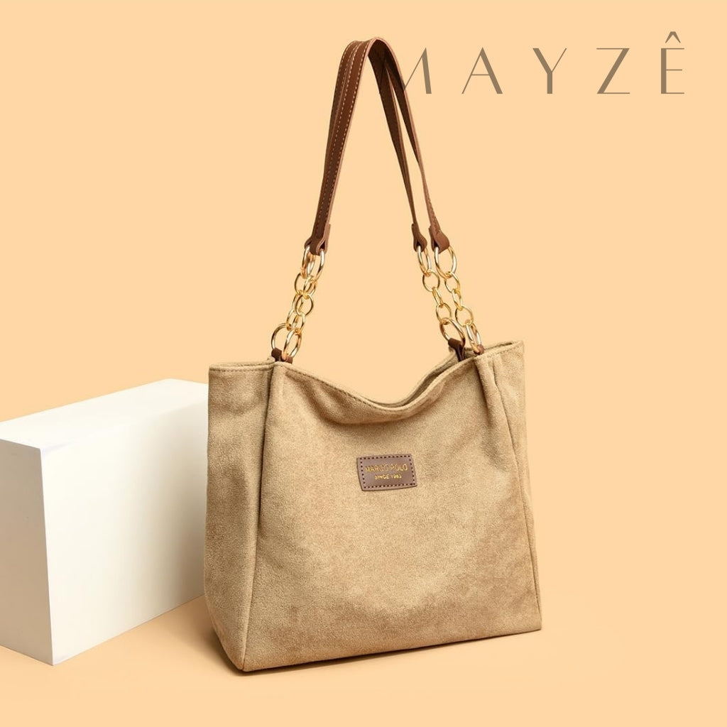 Bolsa de Camurça Tarsila, Loja Mayzê, Bolsa Tarsila, bolsa grande, bolsa tote bag, bolsa espaçosa, bolsa feminina, tote bag, loja mayze, bolsa do dia a dia