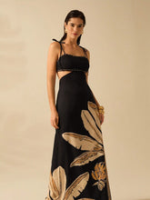 Vestido Boho Feminino Estampa Feuilles