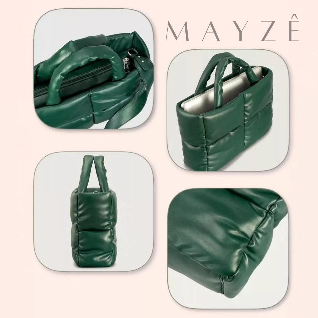 Bolsa Puffer Grande Thalya, Loja Mayzê, Bolsa Thalya, Bolsa soft, bolsa elegante, bolsa moderna, bolsa chique, bolsa européia, bolsa de luxo, bolsa de frio, bolsa confortável, bolsa em promoção, bolsa de material alcochoado, mayze, mayzê