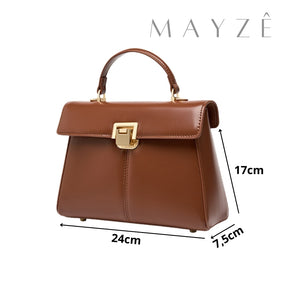 Bolsa Flap Couro Legítimo Liso Cléo, Loja Mayzê, Bolsa Nágila, bolsa de couro, bolsa de luxo, bolsa de grife, bolsa elegante, bolsa de festa, bolsa versátil, bolsa bonita, bolsa fashion, bolsa em promoção, mayze,www.lojamayze.com.br, www.lojamayze.com