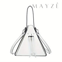 Loja Mayzê, Bolsa Melinda, bolsa geométrica, bolsa triângulo, bolsa triangular, bolsa de couro, bolsa em promoção, bolsa de festa, bolsa chique, bolsa de grife, bolsa em alta, mayzê, mayze