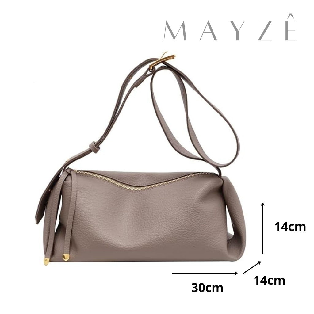 Loja Mayzê, Bolsa Lara, Bolsa baguete, bolsa de couro, bolsa feminina, bolsa em alta, bolsa de grife, bolsa elegante, bolsa de influencer, bolsa do tiktok, bolsa em promoção, mayze