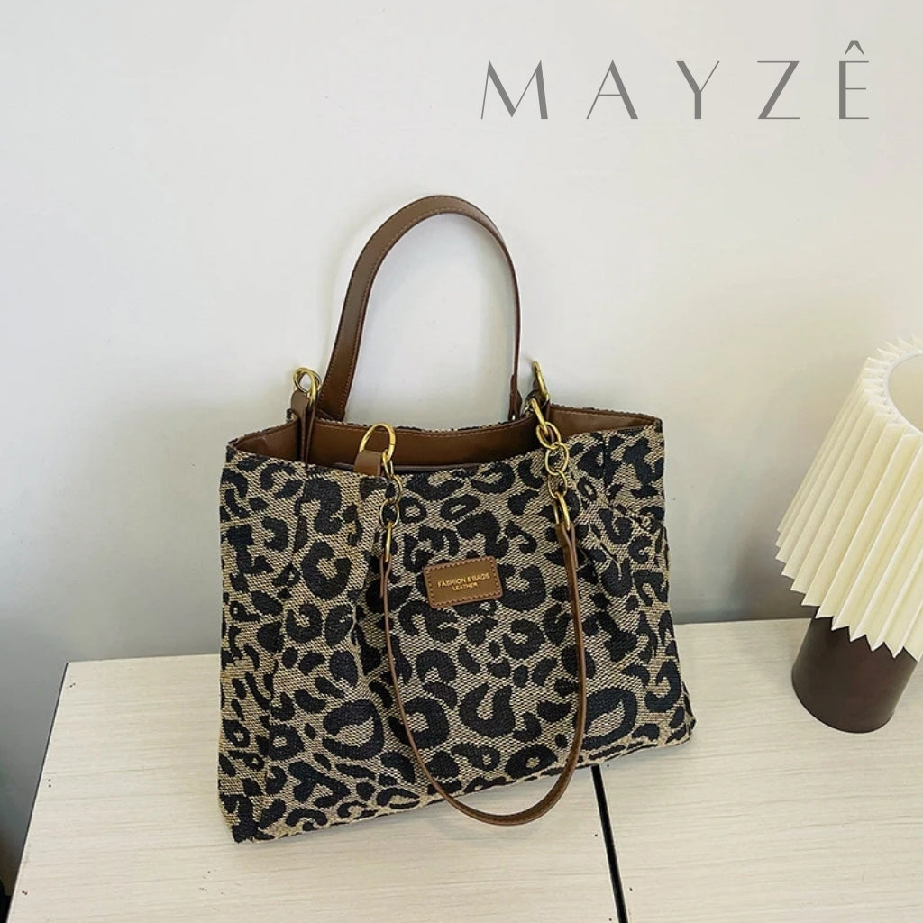 Bolsa Média Tarsila Animal Print, Loja Mayzê, Bolsa Tarsila, bolsa grande, bolsa tote bag, bolsa espaçosa, bolsa feminina, tote bag, loja mayze, bolsa do dia a dia, www.lojamayze.com.br, www.lojamayze.com