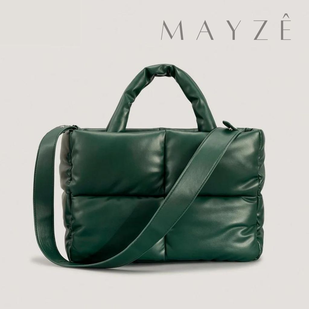 Bolsa Puffer Grande Thalya, Loja Mayzê, Bolsa Thalya, Bolsa soft, bolsa elegante, bolsa moderna, bolsa chique, bolsa européia, bolsa de luxo, bolsa de frio, bolsa confortável, bolsa em promoção, bolsa de material alcochoado, mayze, mayzê