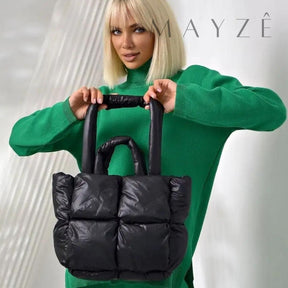 Bolsa Feminina Grande Puffer Vivian, Loja Mayzê, Bolsa Vivian, bolsa soft, bolsa feminina, bolsa fofa, bolsa elegante, bolsa versáti, bolsa tote, tote bag, bolsa em promoção. loja mayze