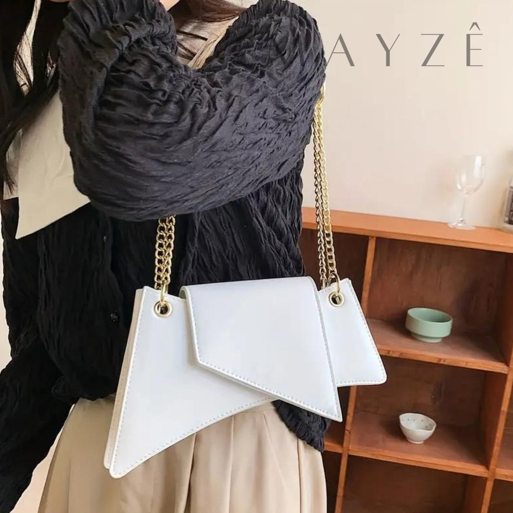 Loja Mayzê, Bolsa Lorena, bolsa de grife, bolsa da moda, bolsa em alta, bolsa assimétrica, bolsa elegante, bolsa em promoção, baolsa feminina, loja mayze