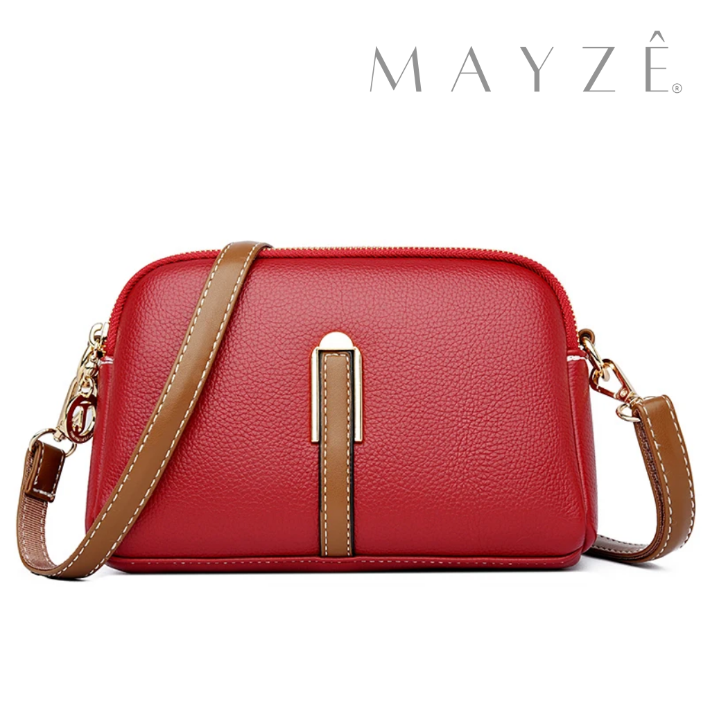 Loja Mayzê, Bolsa Clara, bolsa de couro, bolsa de qualidade, bolsa feminina, bolsa crossbody, bolsa tiracolo, bolsa de ombro, bolsa versátil, bolsa de academia, bolsa de shopping, bolsa em promoção, mayzê, mayze