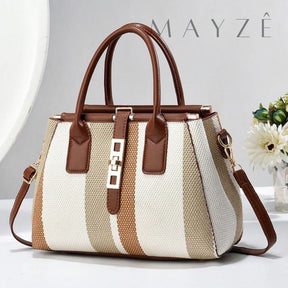 Bolsa Tote Casual Média Kelly, Bolsa Kelly, Kelly, Loja Mayzê, mayzê, mayze, bolsa média, bolsa listrada, bols antiga,  bolsa de mão, bolsa de ombro, bolsa pro dia a dia, bolsa diaria, bolsa elegante, bolsa diferente