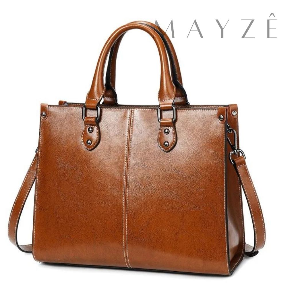 Loja Mayzê, Bolsa Marieta, Bolsa de couro, bolsa grande, bolsa tote bag, bolsa de couro genuíno, bolsa elegante, bolsa para uso diário, bolsa do dia a dia, bolsa de luxo, bolsa em promoção, a loja mayzê confiável, mayze