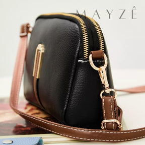 Bolsa Couro Legítimo Crossbody Clara, Loja Mayzê, Bolsa Clara, bolsa de couro, bolsa de qualidade, bolsa feminina, bolsa crossbody, bolsa tiracolo, bolsa de ombro, bolsa versátil, bolsa de academia, bolsa de shopping, bolsa em promoção, mayzê, mayze