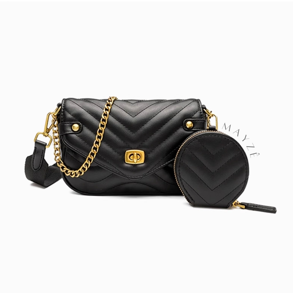 Bolsa Matelassê Tiracolo Flávia, Loja Mayzê, Bolsa Flávia, bolsa bonita, bolsa da moda, bolsa do dia a dia, bolsa de grife, bolsa com bolsinha, bolsa na promoção, loja mayze, lojamayze.com.br, lojamayze.com