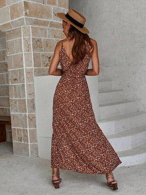 Vestido Longo Fenda Estampa Fleur, www.lojamayze.com.br, www.lojamayze.com