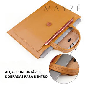 Bolsa Para Notebook Minimalista Aurora, Loja Mayzê Oficial, Loja Mayzê, Mayzê, mayze, Loja de bolsas, bolsas, bolsa de couro, bolsa pro dia a dia, crossbody, tiracolo, bolsa em alta, bolsa na moda, bolsa tiktok, bolsa instagram, bolsa em conta, bolsa em promoção, frete grátis, bolsa em promoção, bolsa com divisorias, bolsa bonita, bolsa pratica, bolsa Marrom, bolsa preta,  bolsa diferente, bolsa elegante, bolsa chique, bolsa bonita, notebook, bolsa para notebook, www.lojamayze.com.br, www.lojamayze.com