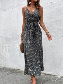Vestido Longo Fenda Estampa Fleur, www.lojamayze.com.br, www.lojamayze.com