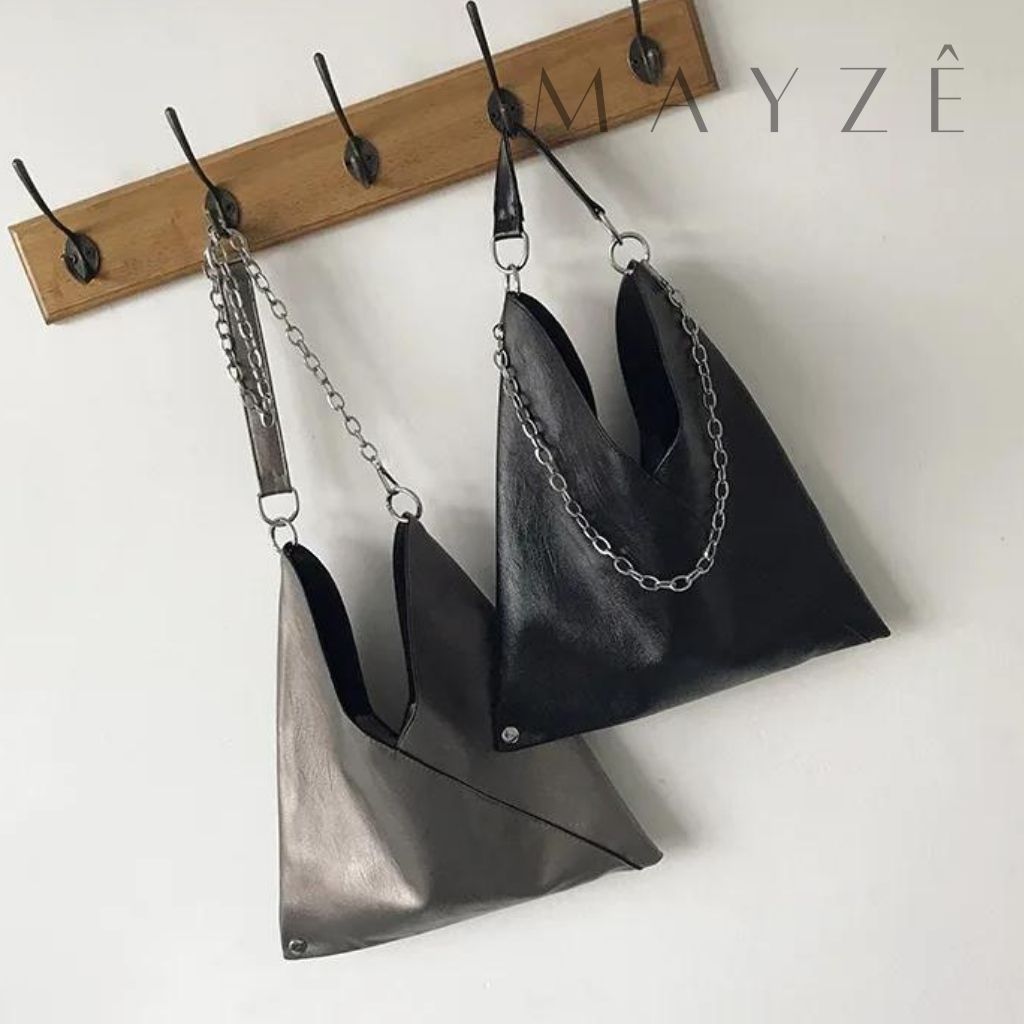 Bolsa Feminina Geometric Bernadete, Loja Mayzê, Bolsa Bernadete, bolsa de grife, bolsa de luxo, bolsa elegante, bolsa para noite, bolsa para o dia, MM6 Maison Margiela japonese, bolsa em promoção, mayzê, mayze