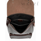 Mochila Couro Legítimo Acadêmica Ayla, Loja Mayzê Oficial, Mayzê, loja mayze, mochila de escolha, mochila de couro, bolsa de couro, mochila para faculdade, mochila para escola, lojamayze.com.br, lojamayze.com
