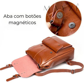 Mochila Couro Legítimo Acadêmica Ayla, Loja Mayzê Oficial, Mayzê, loja mayze, mochila de escolha, mochila de couro, bolsa de couro, mochila para faculdade, mochila para escola, lojamayze.com.br, lojamayze.com