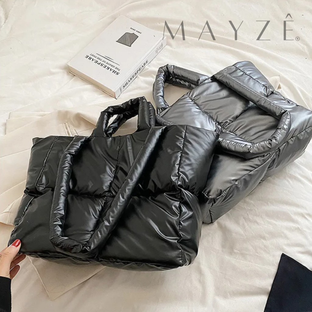 Bolsa Feminina Grande Puffer Vivian, Loja Mayzê, Bolsa Vivian, bolsa soft, bolsa feminina, bolsa fofa, bolsa elegante, bolsa versáti, bolsa tote, tote bag, bolsa em promoção. loja mayze