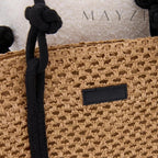 Loja Mayzê, Bolsa Letícia, bolsa de palha, bolsa de verão, bolsa da moda, bolsa de praia, bolsa grande, bolsa espaçosa, bolsa tote bag, bolsa moda praia, loja mayze, bolsa em promoção, bolsa de verão.