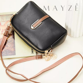 Loja Mayzê, Bolsa Clara, bolsa de couro, bolsa de qualidade, bolsa feminina, bolsa crossbody, bolsa tiracolo, bolsa de ombro, bolsa versátil, bolsa de academia, bolsa de shopping, bolsa em promoção, mayzê, mayze