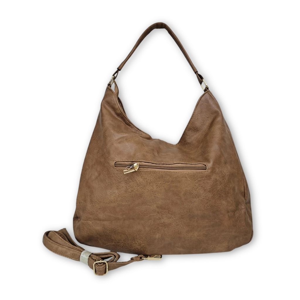 Bolsa feminina grande Agnes Mayzê. Couro ecológico, alta capacidade e alça transversal. Ideal para trabalho, faculdade e viagens com estilo e praticidade.