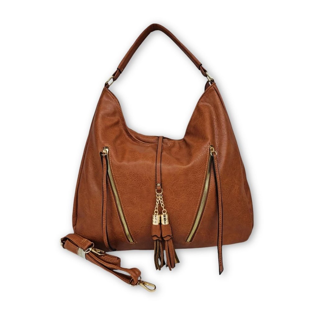 Bolsa feminina grande Agnes Mayzê. Couro ecológico, alta capacidade e alça transversal. Ideal para trabalho, faculdade e viagens com estilo e praticidade.