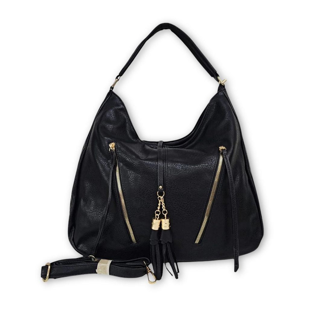 Bolsa feminina grande Agnes Mayzê. Couro ecológico, alta capacidade e alça transversal. Ideal para trabalho, faculdade e viagens com estilo e praticidade.