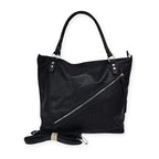 Bolsa tote grande Charlene Mayzê. Couro ecológico, 3 compartimentos, bolsos com zíper e alça transversal removível. Ideal para trabalho e dia a dia.