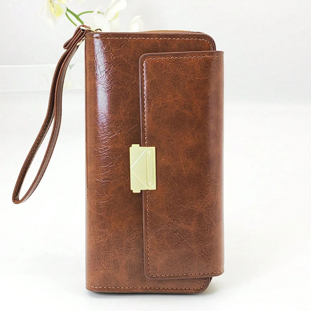 Carteira Feminina Marrom Claasic Elis, Loja Mayzê