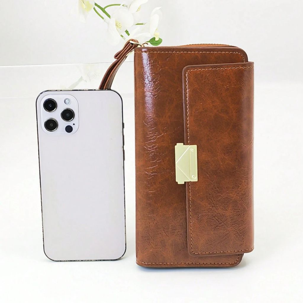 Carteira Feminina Marrom Claasic Elis, Loja Mayzê