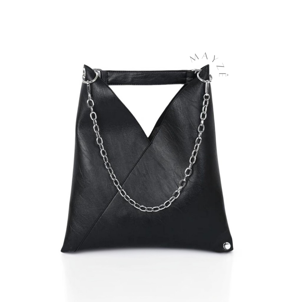 Bolsa Feminina Geometric Bernadete, Loja Mayzê, Bolsa Bernadete, bolsa de grife, bolsa de luxo, bolsa elegante, bolsa para noite, bolsa para o dia, MM6 Maison Margiela japonese, bolsa em promoção, mayzê, mayze