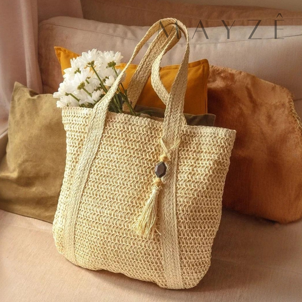 Bolsa de Palha Grande Lúara, Loja Mayzê, Bolsa Lúara, bolsa espaçosa, bolsa grande, tote bag, bolsa de palha, bolsa de verão, bolsa feminina, bolsa moda praia, loja mayze, bolsa na promoção, bolsa elegante, bolsa versátil, loja mayzê oficial, loja mayzê confiável